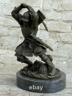 100% Bronze Samurai Warrior Statue with Incredible Japanese Detail Art Deal