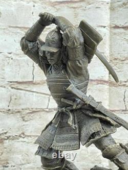 100% Bronze Samurai Warrior Statue with Incredible Japanese Detail Art Deal