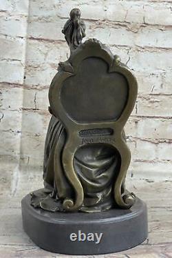 11.5'' Art Deco Sculpture Woman Mother 'Holding' Baby Boy Bronze Statue Decor