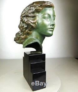 1920/1930 A. Kelety Excpt Rare Grde Statue Sculpture Art Deco Bronze Woman Suprb