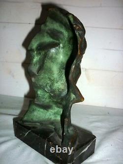 1920/1930 Beethoven Bronze Bust Pierre Le Faguays Sculpture Art Deco