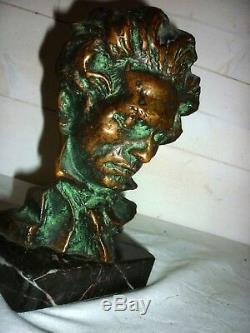 1920/1930 Bronze Bust Of Beethoven Pierre Faguays The Sculpture Art Deco