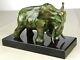 1920/1930 De Saint-floris Rare Statue Sculpture Bronze Art Deco Cubism Elephant