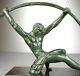 1920/1930 Dh. Chiparus Statue Sculpture Art Deco Nude Athlete Man Bronze