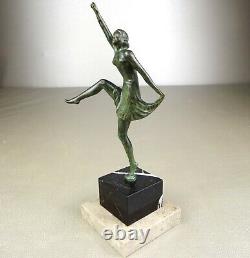 1920/1930 H. Molins Rare Mascot Auto Sculpture Bronze Statue Art Deco Dancer