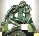 1920/1930 Suprb Pendule Topping Lamps Sculpture Art Deco Bronze Venus Cupid