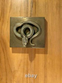 1930 Cobra In Bronze Sculpture Art-deco Shabby-chic Edgar Brandt Adnet Rings