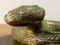 1930 Cobra In Bronze Sculpture Art-deco Shabby-chic Edgar Brandt Adnet Rings