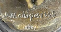 1930s Style Art Deco Gilded Bronze Female Dancing Woman Chair Sculpture Figurine