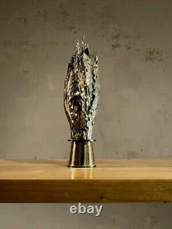1970 Lampe Sculpture Flamme Art-deco Modernist Brutalist Shabby-chic Arlus