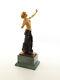 9937190-ds Art Deco Bronze Sculpture Woman Dancer Color 15x16x39cm