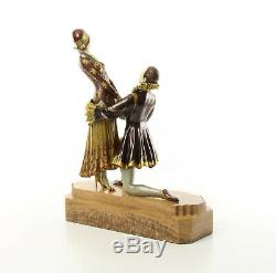 9973613-dss Bronze Sculpture Art Deco Liebespar Eternal Love Colored 40x12x32cm