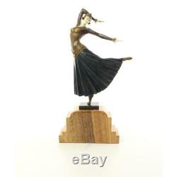 9973661-dss Bronze Sculpture Art Deco Tänzeri Ayota Color 47x9x26cm