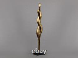 ALAIN CANTAREL Couple Bronze Sculpture, Vintage 1970s, Abstract French Art