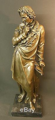 Aa 1930 Large Bronze Beethoven Sculpture Statue 21kg73cm Art Deco Music Tbe