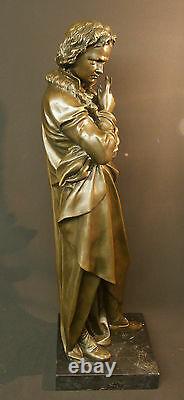 Aa 1930 Large Bronze Beethoven Sculpture Statue 21kg73cm Art Deco Music Tbe