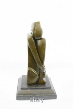 Abstract Art S. DALI Solid Bronze Sculpture Marble Base Modern Figurine Sale
