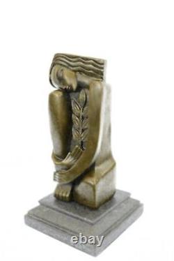 Abstract Art S. DALI Solid Bronze Sculpture Marble Base Modern Figurine Sale