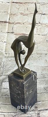 Abstract Bronze Art Ballerina Sculpture Signed Lopez Figurine Statue