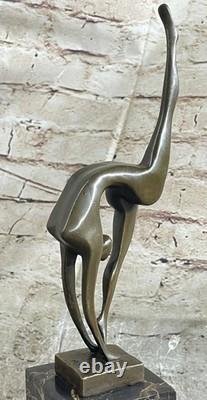 Abstract Bronze Art Ballerina Sculpture Signed Lopez Figurine Statue