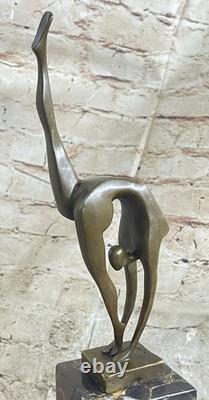 Abstract Bronze Art Ballerina Sculpture Signed Lopez Figurine Statue