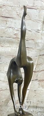 Abstract Bronze Art Ballerina Sculpture Signed Lopez Figurine Statue