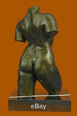 Abstract Modern Art Female Bronze Bust Maillol Sculpture Marble Figurine Balance