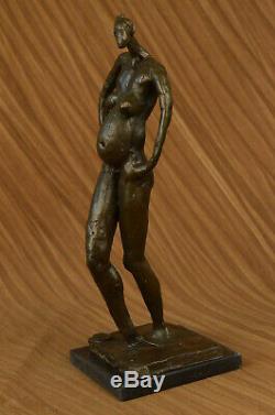 Abstract Modern Art Female Bronze Female Artist By Dali Sculpture Figurine