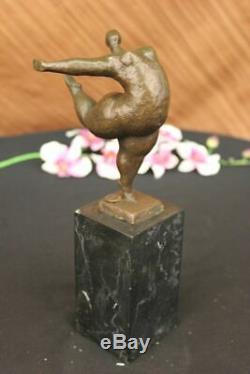 Abstract Modern Art Female Bronze Sculpture Figurine Statue Signed Milo Case