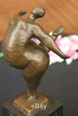 Abstract Modern Art Female Bronze Sculpture Figurine Statue Signed Milo Case