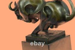 Abstract Modern Bronze Bull Sculpture by Milo Fonte Figure Sale