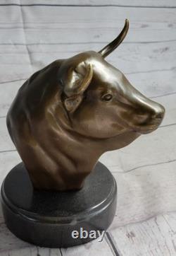 Abstract Modern Surrealist Bull Bronze Metal Figurine Sculpture Special