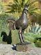 African Art Sculpture Rooster In Bronze / Nigeria/