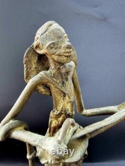 African Statuettes Solid Bronze (x3) Tribal Art Sculpture Craft Wax