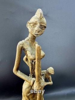 African Statuettes Solid Bronze (x3) Tribal Art Sculpture Craft Wax