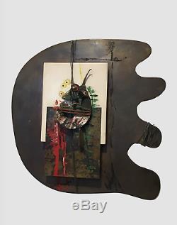Alfredo Garzon 1940-2014 Sculpture Art Brut Bronze Steel And Oil