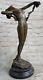 American Style Art Nouveau Bronze Sculpture "the Nude Statue" By Harriet Frishmuth
