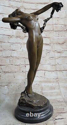 American Style Art Nouveau Bronze Sculpture The by Harriet Frishmuth Nude Figure