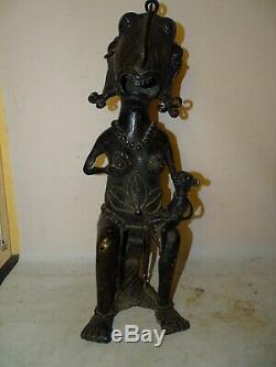 Ancient Bronze Sculpture Maternity Burkina, Blood, Congo African Art