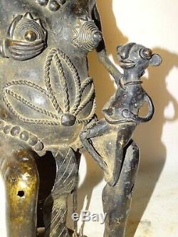 Ancient Bronze Sculpture Maternity Burkina, Blood, Congo African Art