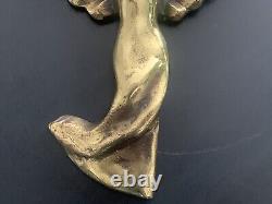 Ancient Bronze Sculpture Victory Goddess Woman Angel Wings Gold Art Deco 1920 1930