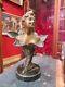 Ancient Bronze Statue Sculpture Epoch Art Nouveau Henri Dildo Bust Woman Flower