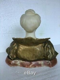 Ancient Sculpture Bronze Golden And Marble End Xixth Time 1900 Art Nouveau