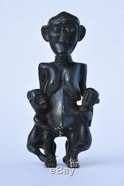 Ancient Statue Africa Maternity Bronze Old African Art Dogon Sculpture