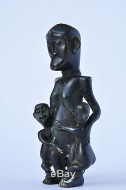 Ancient Statue Africa Maternity Bronze Old African Art Dogon Sculpture