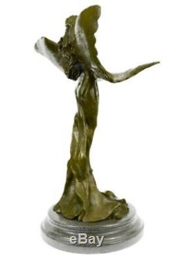 Angel Statue Sculpture Fairy Art Deco Art Nouveau Style Bronze Pendant Balance