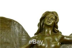 Angel Statue Sculpture Fairy Art Deco Art Nouveau Style Bronze Pendant Balance