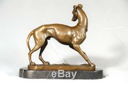 Animal Art- Bronze- Beautiful Italian Greyhound Signed Barye- Free Shipping