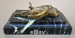 Animal Bronze Bird Signed Comolera Susse Brothers On Marble Art Deco 19th