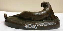 Animal Sculpture, Bronze, C. Masson Gallery Lounge, Panther